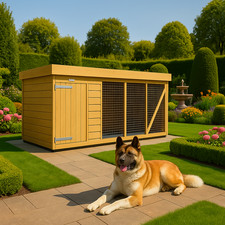 Dog Kennel & Run 8ft x 4ft