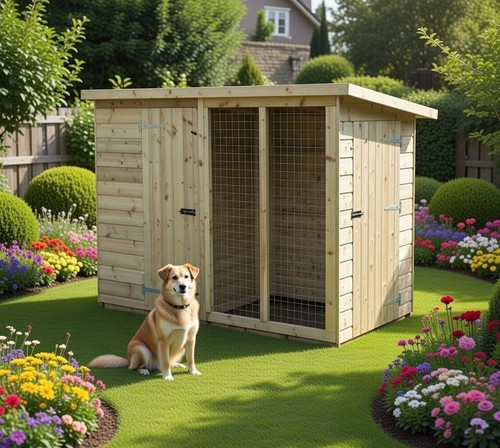 Dog kennel and run 8x4 - and,