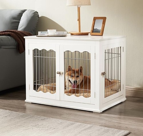 Wooden dog crate - dog,
