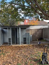 Galvanised Dog Kennel Triple