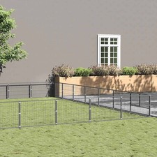 Dog Kennel Silver 49 m² Steel